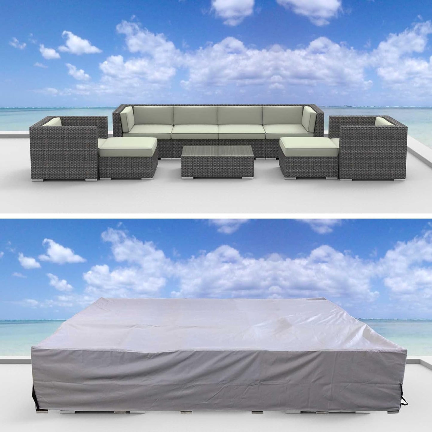 Urban Furnishing Premium Outdoor Patio Furniture Cover (12.0' X 9.0' X 2.3')