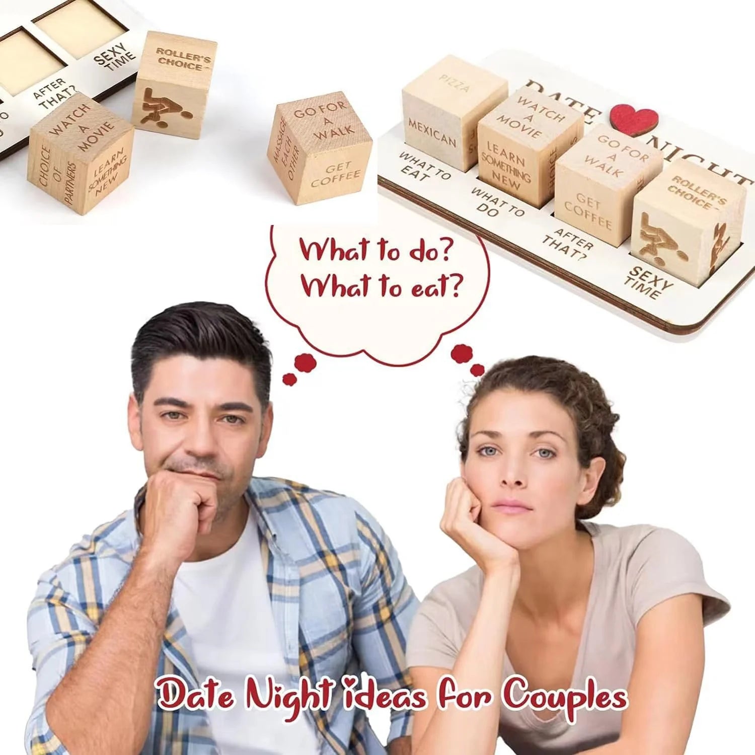 Date Night Dice after Dark Edition Date Night Wooden Dice Game for Couples Fun