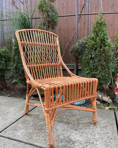 Rustic Outdoor Chair, Wicker Chair, Wicker Furniture, Rattan Chair, Outdoor Patio Chairs, Boho Furniture, Rattan Furniture, Patio Furniture