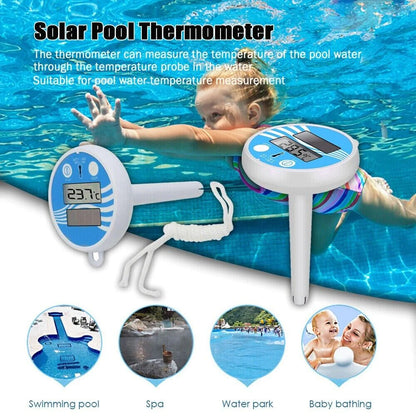 Digital Solar Powered Outdoor Floating Waterproof Rainproof Pool SPA Thermometer