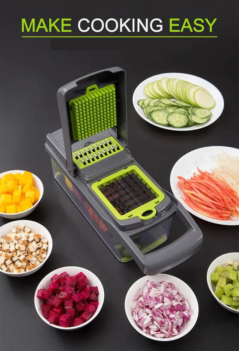 15-In-1 Vegetable Fruit Chopper Cutter Food Onion Veggie Dicer Slicer Kitchen