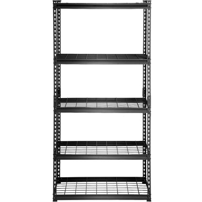 VEVOR Storage Shelving Unit, 5-Tier Adjustable, 2000 Lbs Capacity, Heavy Duty Garage Shelves Metal Organizer Wire Rack, Black, 36 L X 16 W X 72 H for Kitchen Pantry Basement Bathroom Laundry Closet