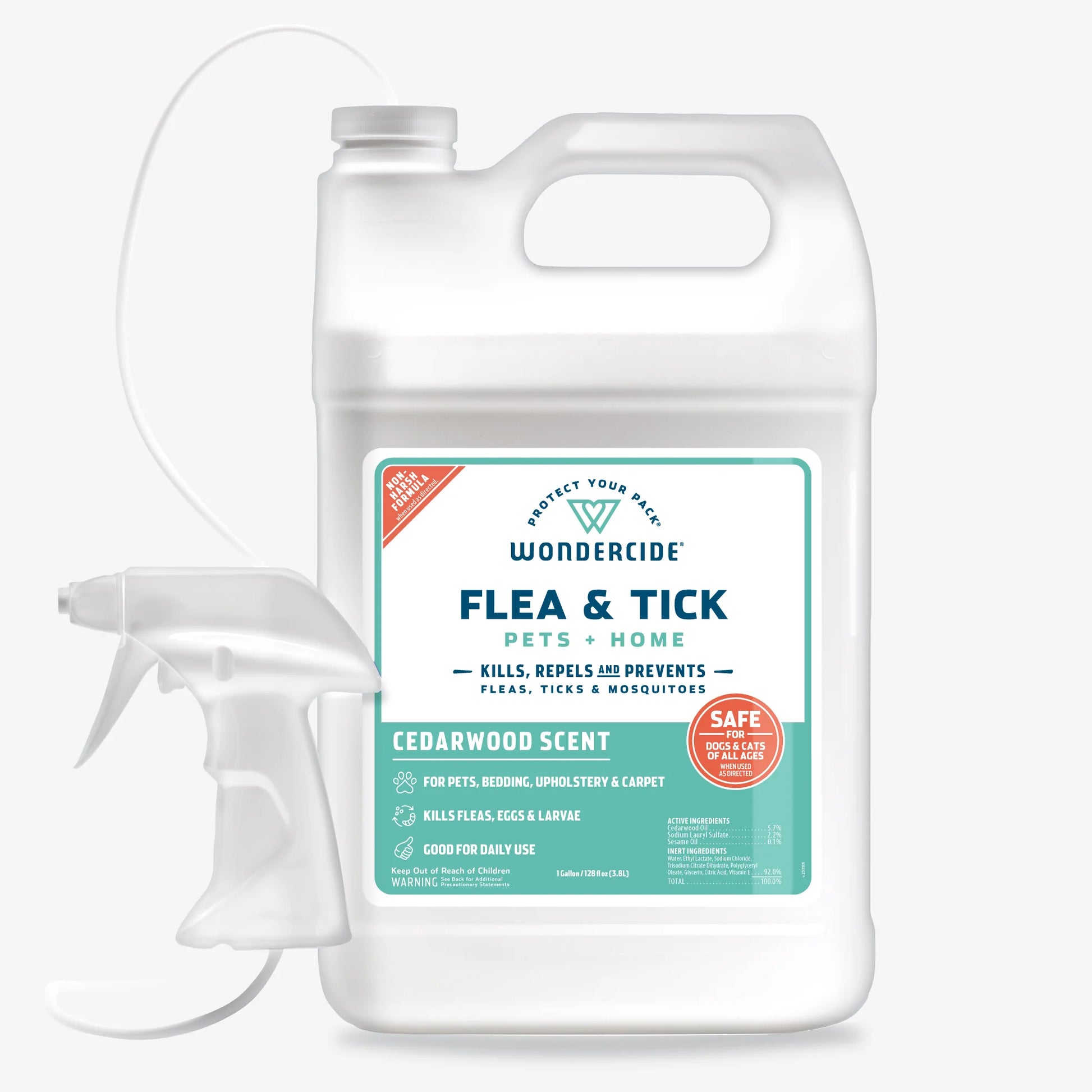 Flea & Tick Spray for Pets + Home with Natural Essential Oils