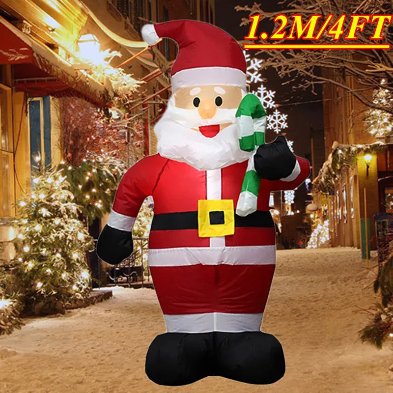 Christmas Inflatable Decoration Toy Built-In LED Lights Inflatable Model Ornament Xmas Party New Year Garden Indoor Outdoor Deco