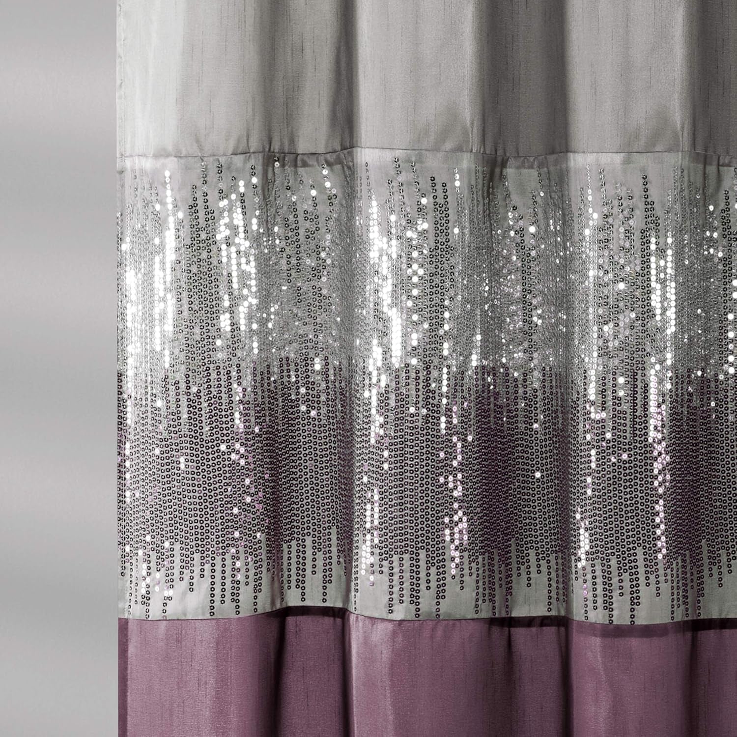 Night Sky Shower Curtain, 72" X 72", Gray & Purple