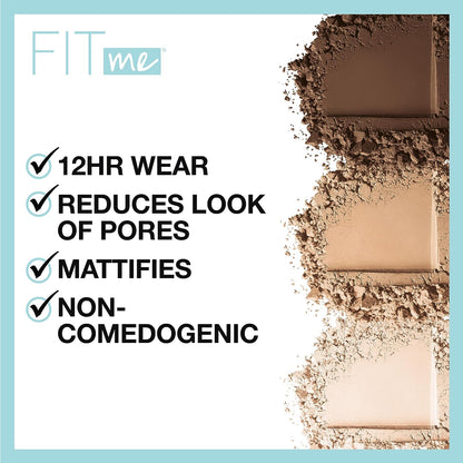 Fit Me Matte + Poreless Pressed Face Powder Makeup & Setting Powder, Classic Ivory, 1 Count