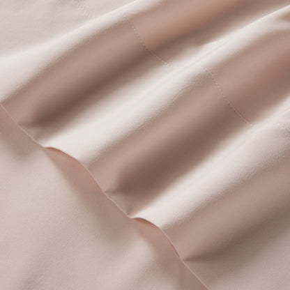 Super Soft High Quality Brushed Microfiber Bed Sheet Set, Queen, Pink Blush, 4 Piece