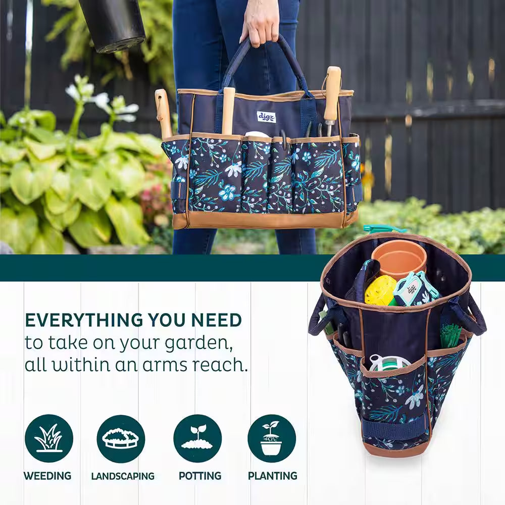 Women'S 1-Size Gardening Tool Tote with 17 Pockets