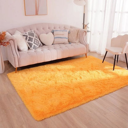 Soft Fluffy Area Rug Shaggy Plush Rugs for Living Room Bedroom Nursery Room Carpet Home Decor,6'X9',Orange