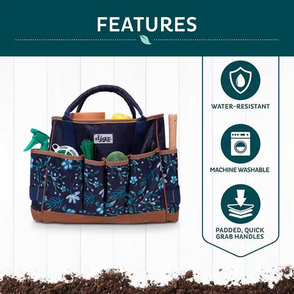 Women'S 1-Size Gardening Tool Tote with 17 Pockets