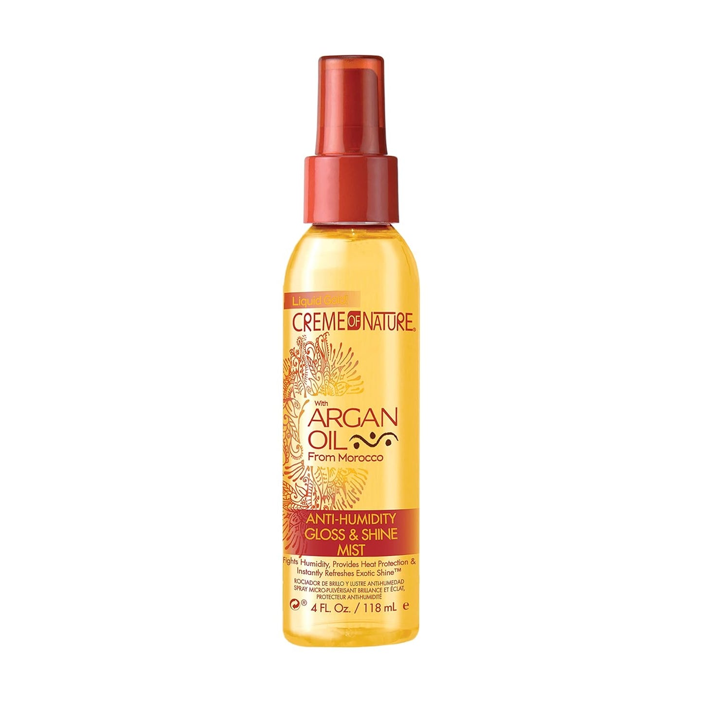 , Argan Oil anti Humidity Gloss & Shine Mist, Argan Oil of Morocco, Provides Heat Protection, 4 Fl Oz