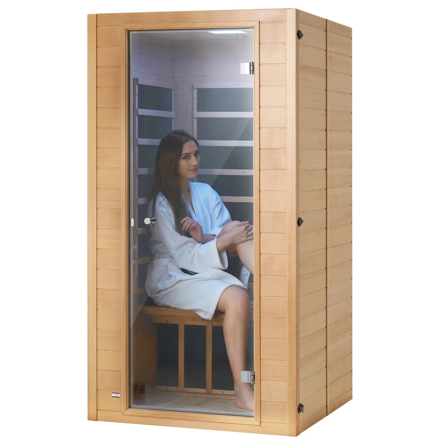 VEVOR Far Infrared Wooden Sauna Room Home Spa for 1 to 2 Person 1400W