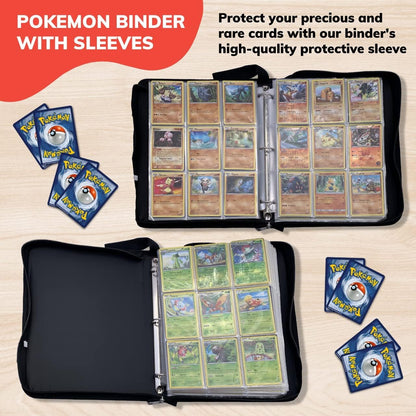 Card Binder for Cards - 9 Pocket, 540 Trading Card Games Collection Binder with 30 Removable Sleeves