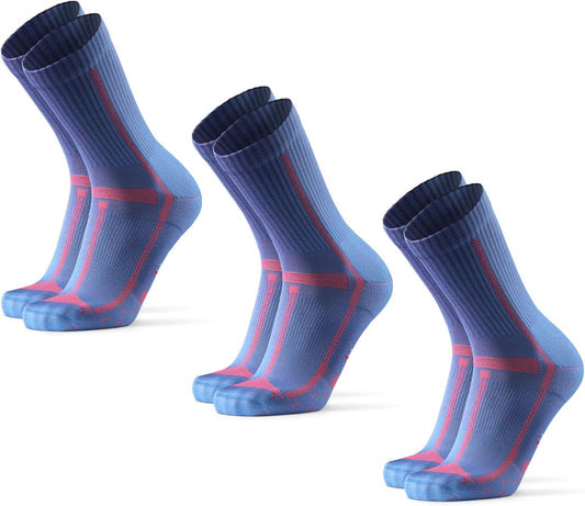 Cushioned Running Socks for Long Distances, Crew Length, Anti-Blister for Men & Women, 3 and 5 Pack