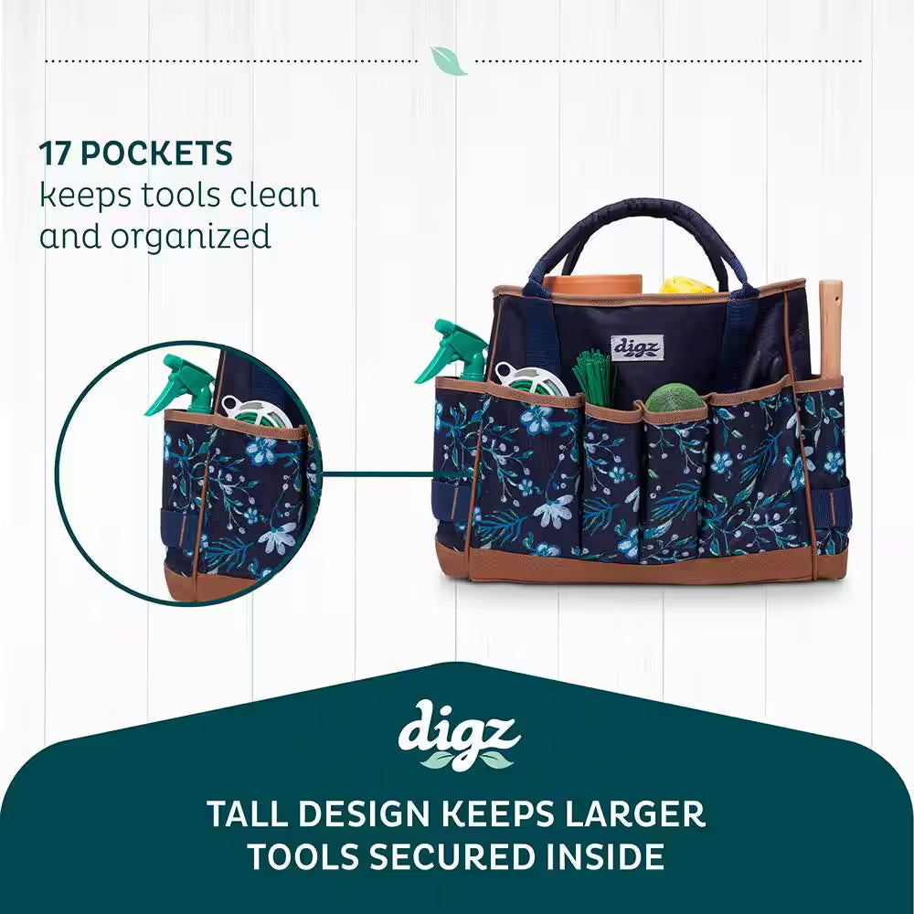 Women'S 1-Size Gardening Tool Tote with 17 Pockets