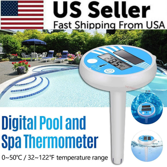 Digital Solar Powered Outdoor Floating Waterproof Rainproof Pool SPA Thermometer