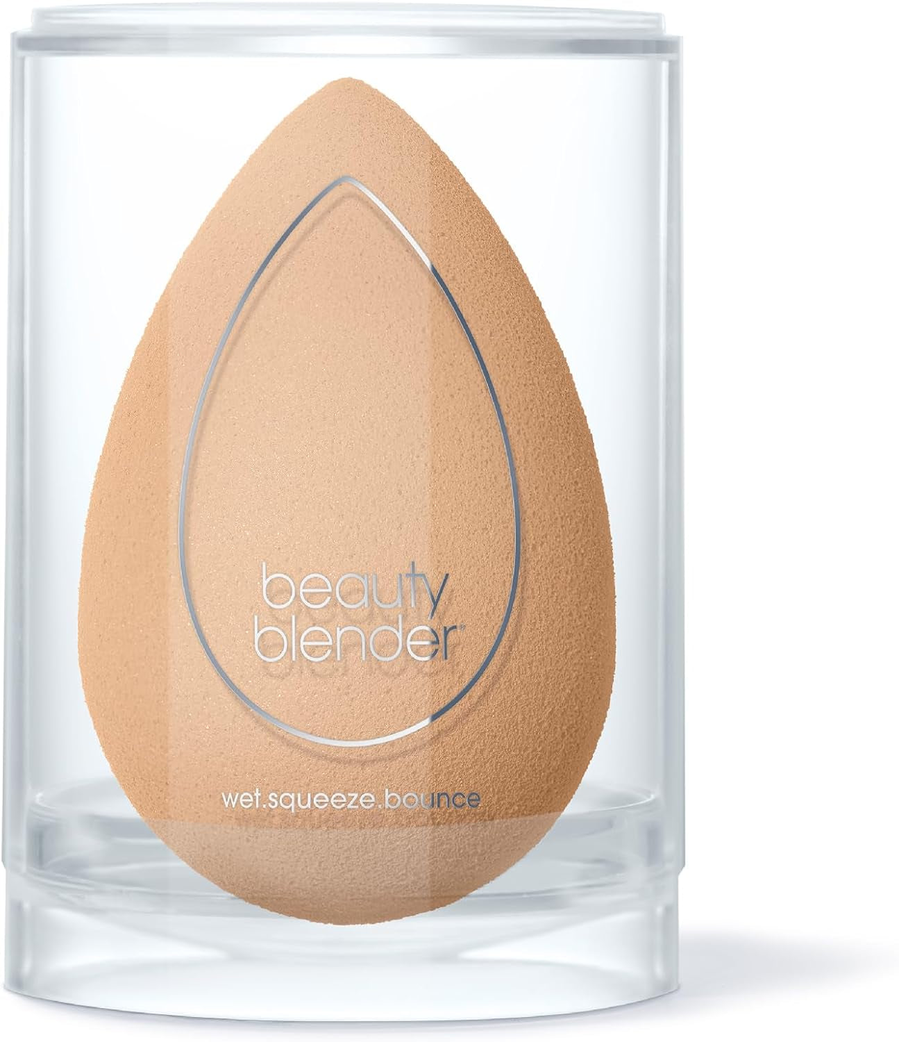 ® | Nude Beige Beauty Blender Makeup Sponge, Super-Soft Foam Easily Blends Foundations, Powders & Creams, Made in USA, Reusable, Washable, Streak Free Application, Vegan, Cruelty Free