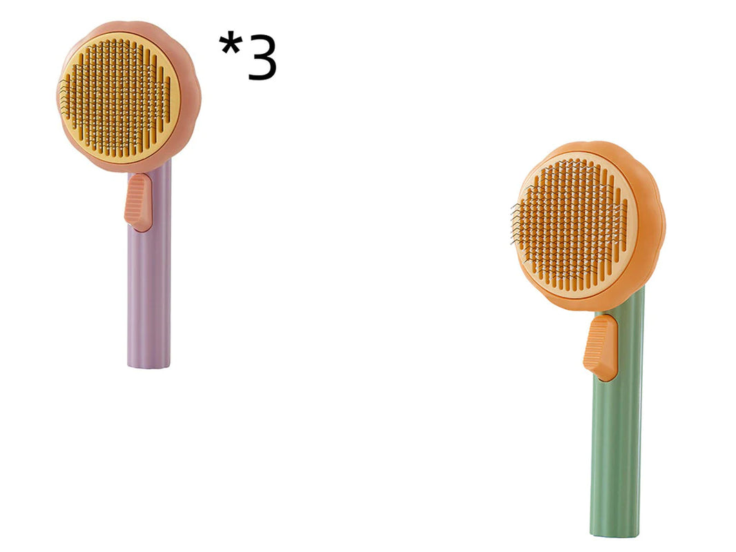 New Pet Cat Brush Hot Selling Hand-Held Steel Wire Self-Cleaning Comb Looper for Hair Removal