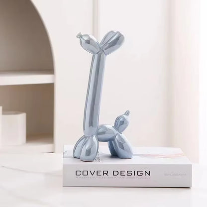 Creative Balloon Dog Abstract Ceramic Ornaments Sculpture Study Room Statue Home Office Accessories Decoration Gift