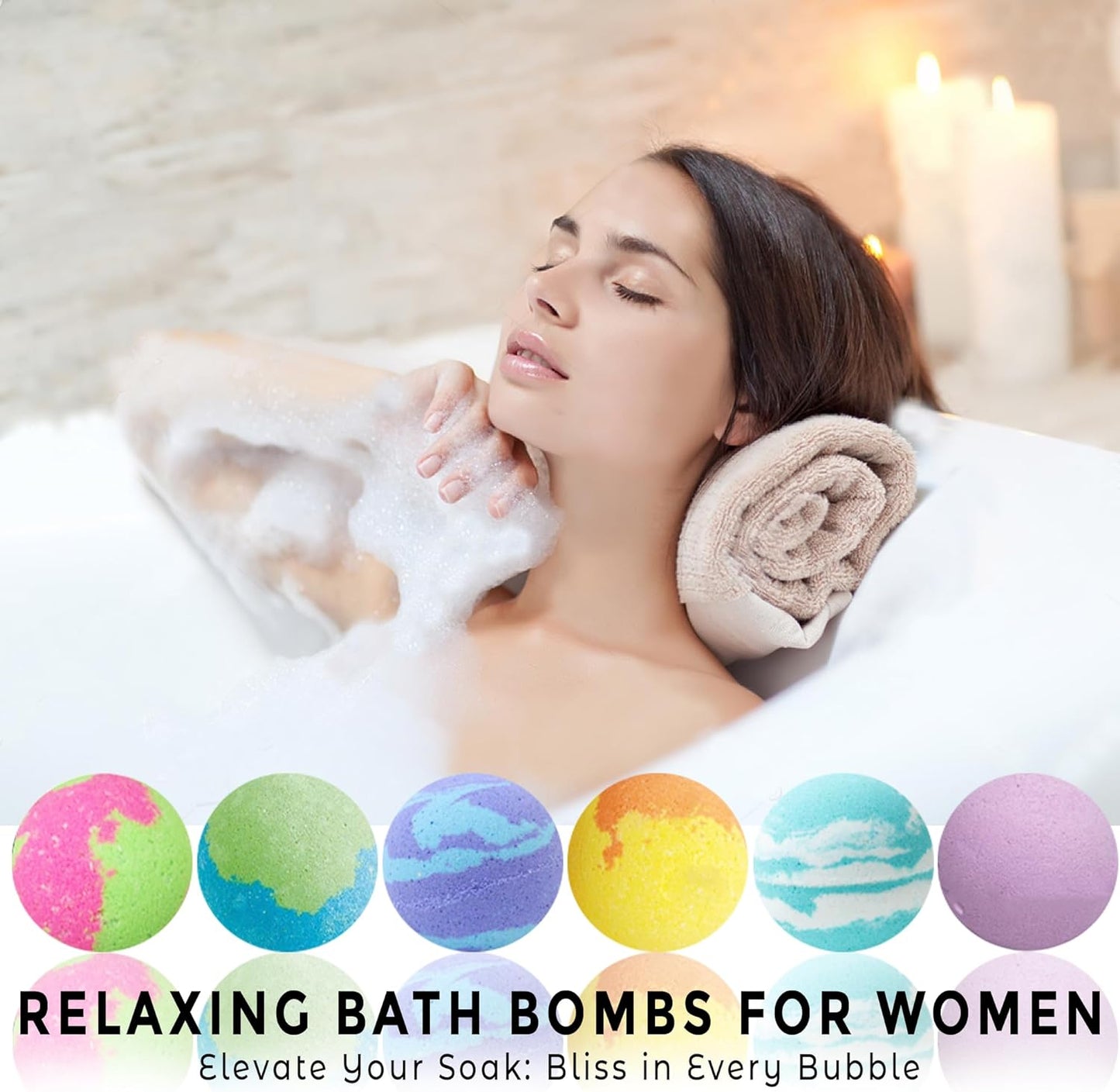 Valentines Bath Bombs for Women Gift Set - 24 Natural and Organic Bath Bombs with Essential Oils & Moisturizing Shea Butter, Spa Birthday Gift, Selfcare Gift for Her, Women, Teen Girls, Kids.