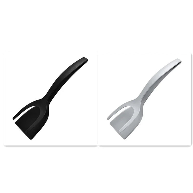 2 in 1 Grip and Flip Tongs Egg Spatula Tongs Clamp Pancake Fried Egg French Toast Omelet Overturned Kitchen Accessories