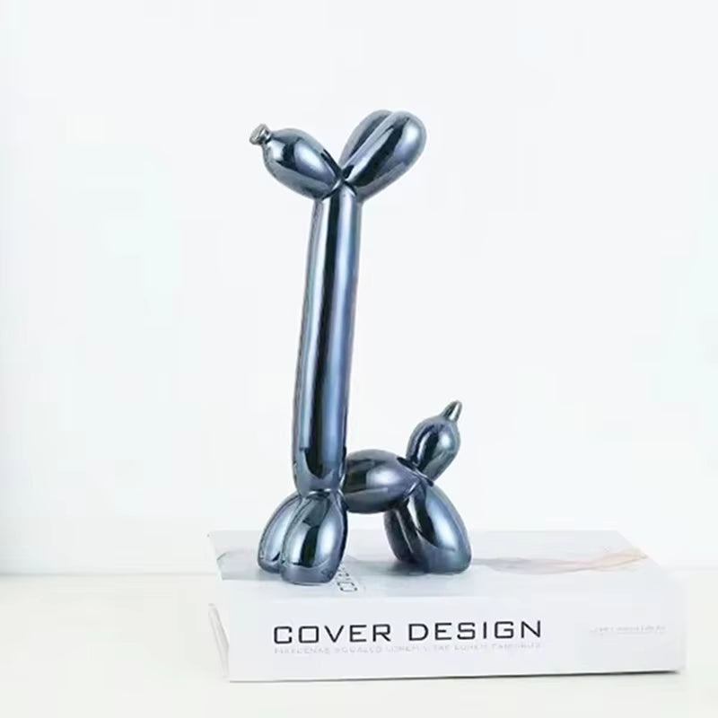 Creative Balloon Dog Abstract Ceramic Ornaments Sculpture Study Room Statue Home Office Accessories Decoration Gift