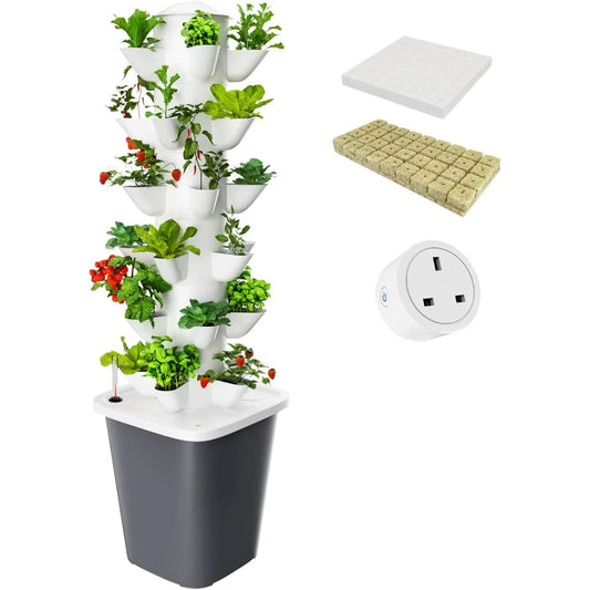 Hydroponic Planting System Kit, Indoor Vertical Garden Planting Machine, Timed Plug for Automatic Watering, 30 Plant