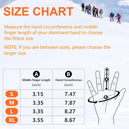 Cold Weather Gloves | Winter Fleece Warm Gloves | Men & Women Touchscreen Insulated Thermal Gloves for Ski Cycling