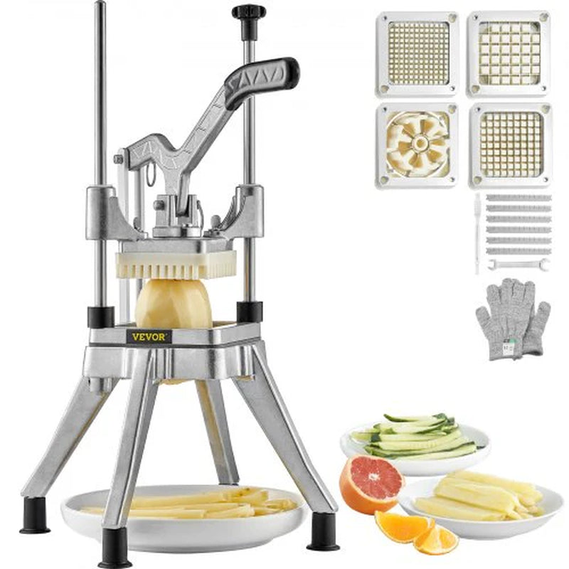 VEVOR Commercial Chopper Commercial Vegetable Chopper with 4 Blades Fruits Dicer