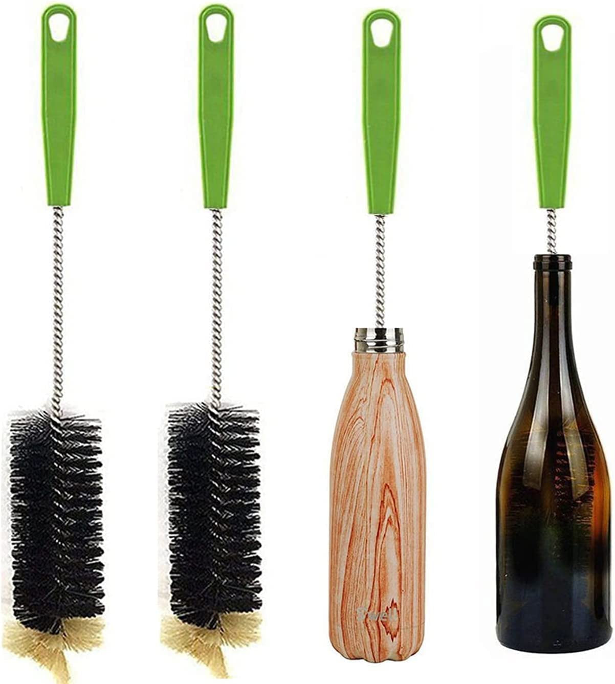 Bottle Brush, Bendable Long Handle Cleaner Brushes for Cleaning Neck Bottles, Baby Bottles, Water Bottles, Tumblers, Flask, Bird Feeder, Vase and Home Kitchen Sink Cleaning Brush