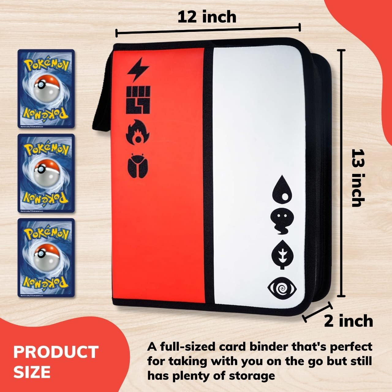 Card Binder for Cards - 9 Pocket, 540 Trading Card Games Collection Binder with 30 Removable Sleeves