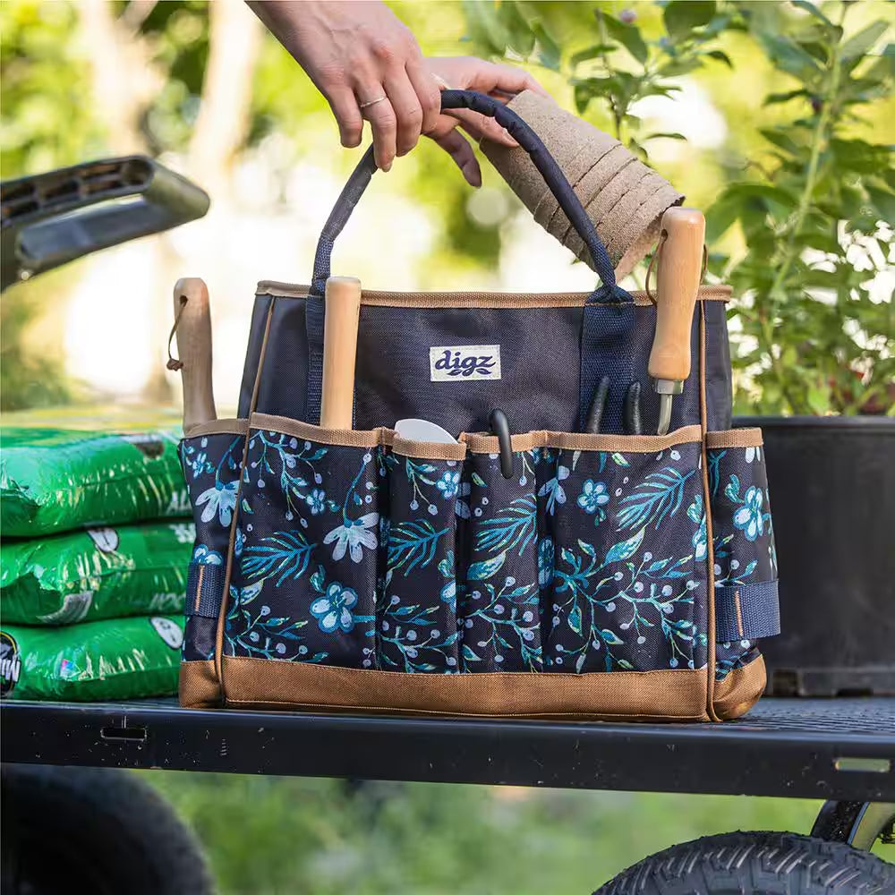 Women'S 1-Size Gardening Tool Tote with 17 Pockets