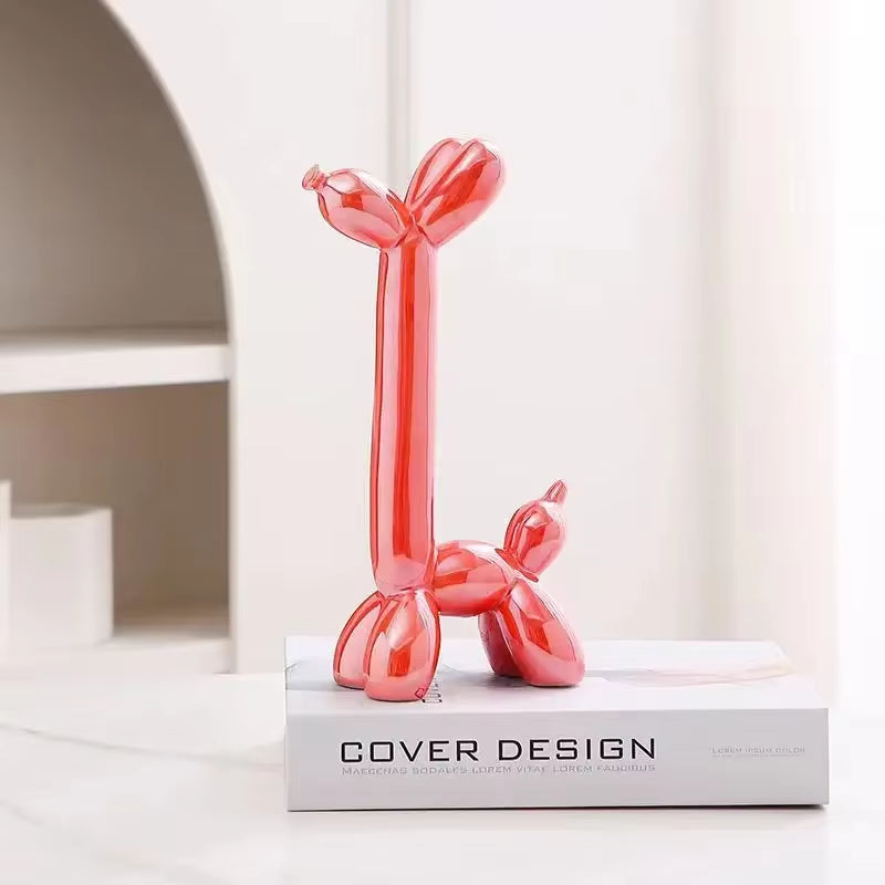 Creative Balloon Dog Abstract Ceramic Ornaments Sculpture Study Room Statue Home Office Accessories Decoration Gift