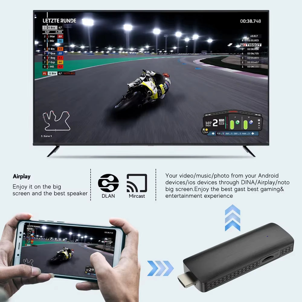 Q6 Android 10 TV Stick HDR Set Top OS 4K 1080P Wifi 6 2.4/5.8G Smart TV Sticks for Google Youtube NETFLIX Network Media Player