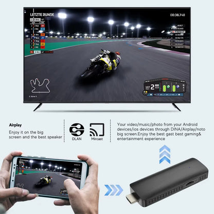 Q6 Android 10 TV Stick HDR Set Top OS 4K 1080P Wifi 6 2.4/5.8G Smart TV Sticks for Google Youtube NETFLIX Network Media Player